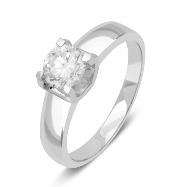 Помолвочное кольцо из платины с бриллиантом (045836)