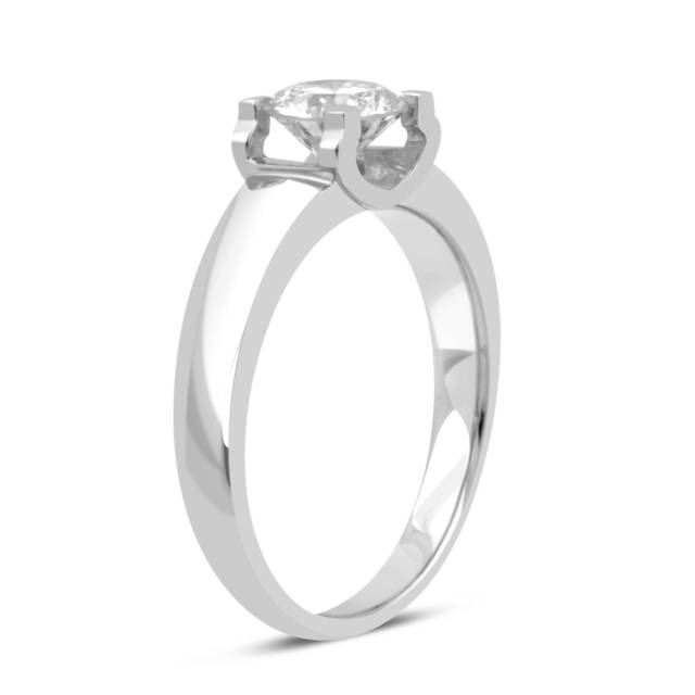 Помолвочное кольцо из платины с бриллиантом (045836)