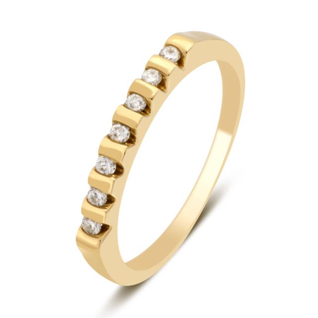 Кольцо из жёлтого золота с бриллиантами (017697)