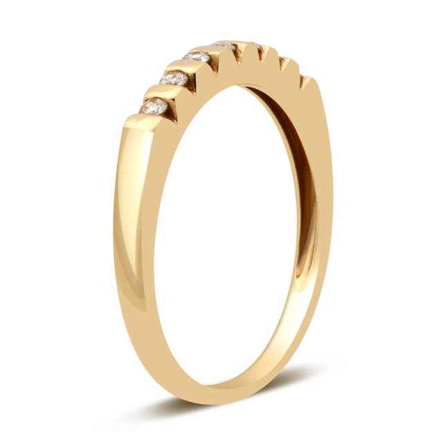 Кольцо из жёлтого золота с бриллиантами (017697)