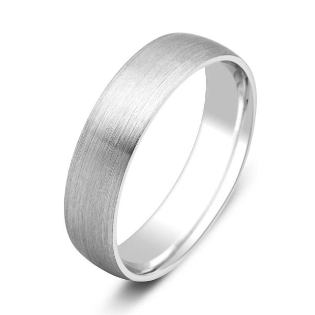 Обручальное кольцо из белого золота (001056)