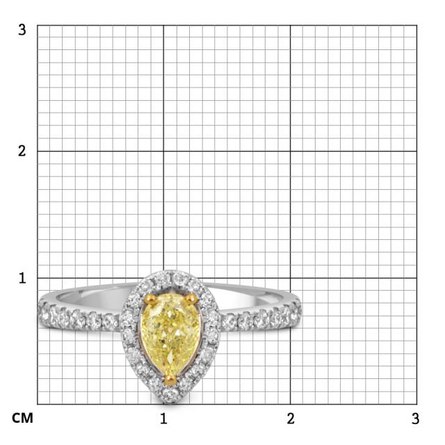 Помолвочное кольцо из белого золота с бриллиантами (052101)