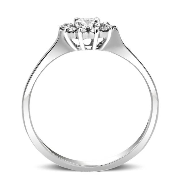Помолвочное кольцо из белого золота с бриллиантами (009619)