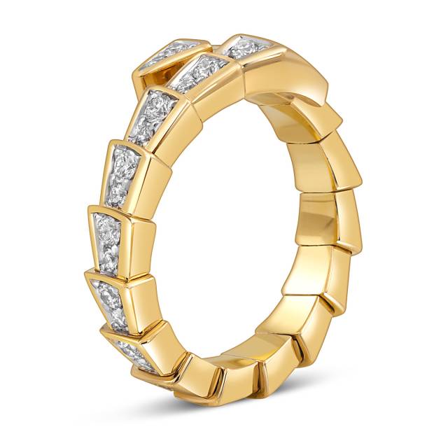 Кольцо из жёлтого золота с бриллиантами (053749)