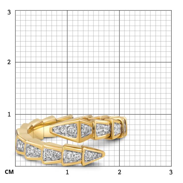Кольцо из жёлтого золота с бриллиантами (053749)