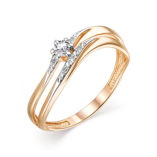 Кольцо из белого золота с бриллиантами (042596)