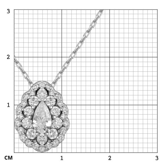 Колье из белого золота с бриллиантами (059677)