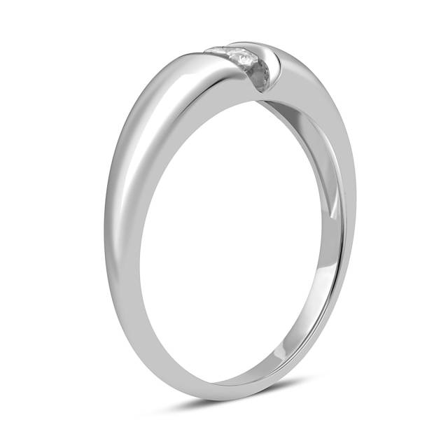 Помолвочное кольцо из белого золота с бриллиантом (049565)
