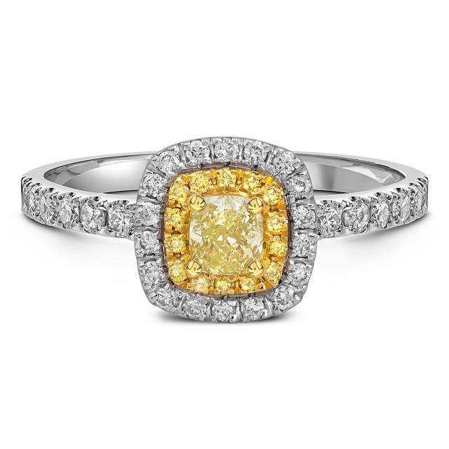 Помолвочное кольцо из белого золота с бриллиантами (055561)