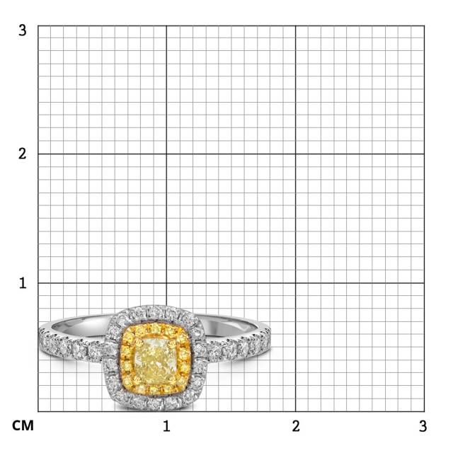 Помолвочное кольцо из белого золота с бриллиантами (055561)
