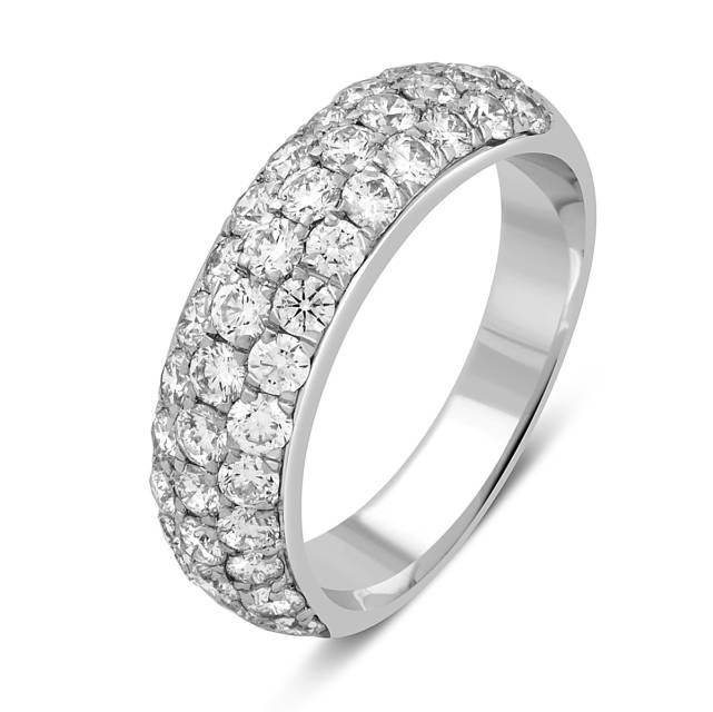 Кольцо из белого золота с бриллиантами (049705)