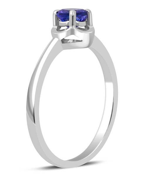 Помолвочное кольцо из белого золота с танзанитом (043169)
