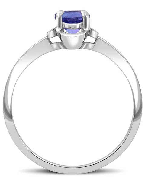 Помолвочное кольцо из белого золота с танзанитом (043169)