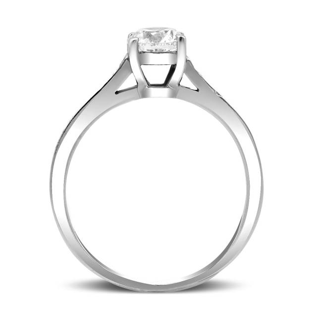 Помолвочное кольцо из белого золота с бриллиантами (007184)