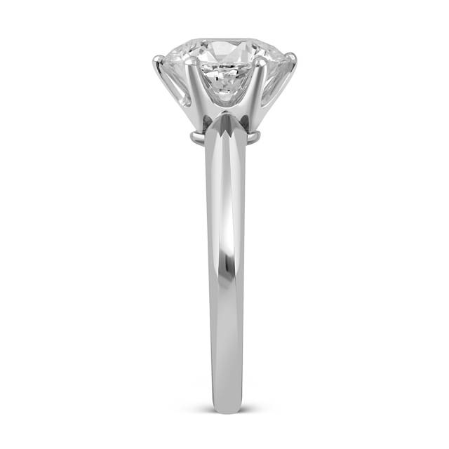 Помолвочное  кольцо из белого золота с бриллиантом (050853)