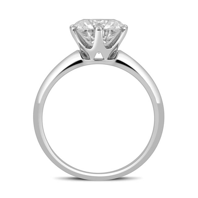 Помолвочное кольцо из белого золота с бриллиантом (050853)