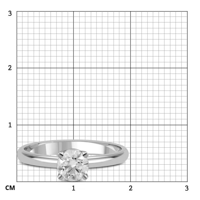 Помолчовное кольцо из белого золота с бриллиантом "Crivelli" (049101)