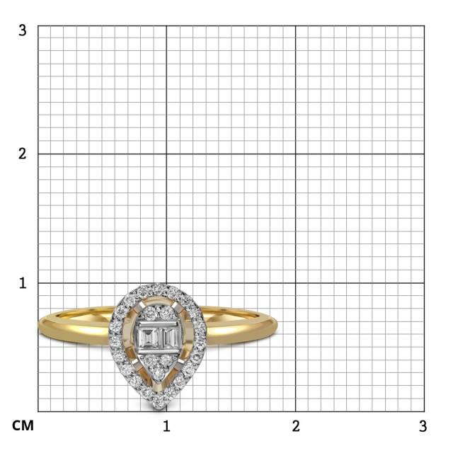 Кольцо из жёлтого золота с бриллиантами (053754)