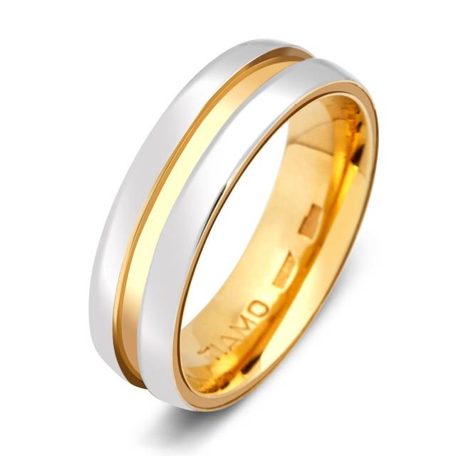 Обручальное кольцо из комбинированного золота TIAMO (000070)