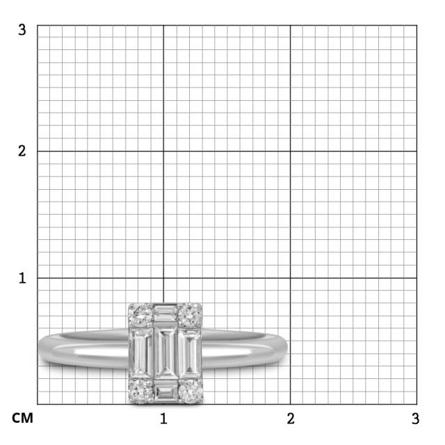 Кольцо из белого золота с бриллиантами "Crivelli" (048959)