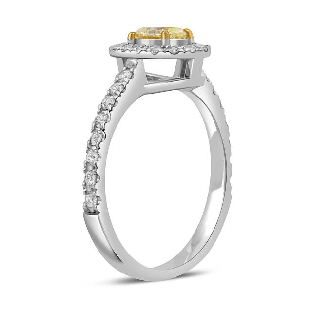 Помолвочное кольцо из белого золота с бриллиантами (051320)