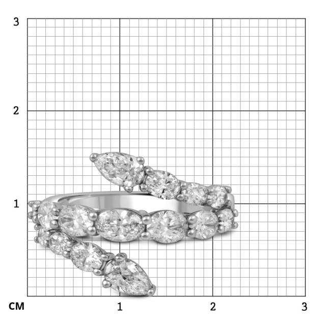 Кольцо из белого золота с бриллиантами (051988)