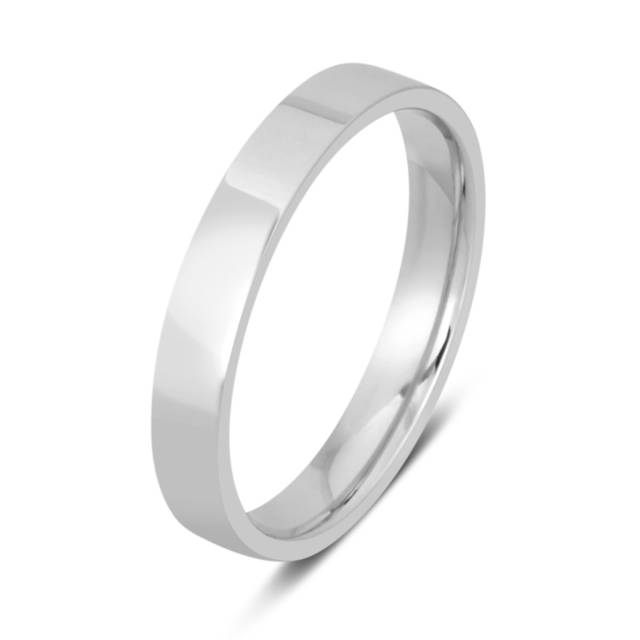 Обручальное кольцо из белого золота (040638)