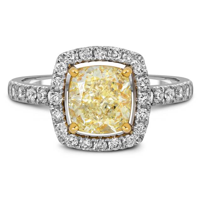 Кольцо из белого золота с бриллиантами (052374)