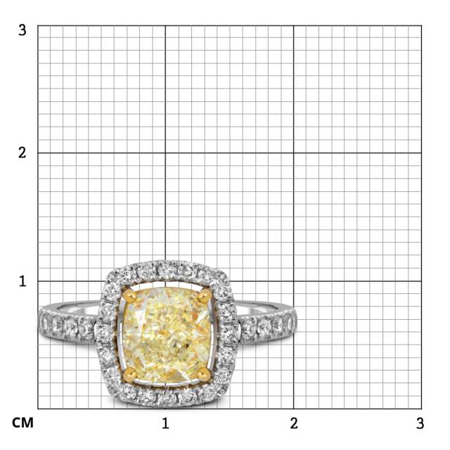 Кольцо из белого золота с бриллиантами (052374)