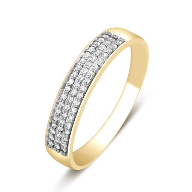 Обручальное кольцо из жёлтого золота с бриллиантами (024151)