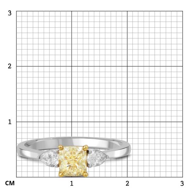 Помолвочное кольцо из белого золота с бриллиантами (051328)