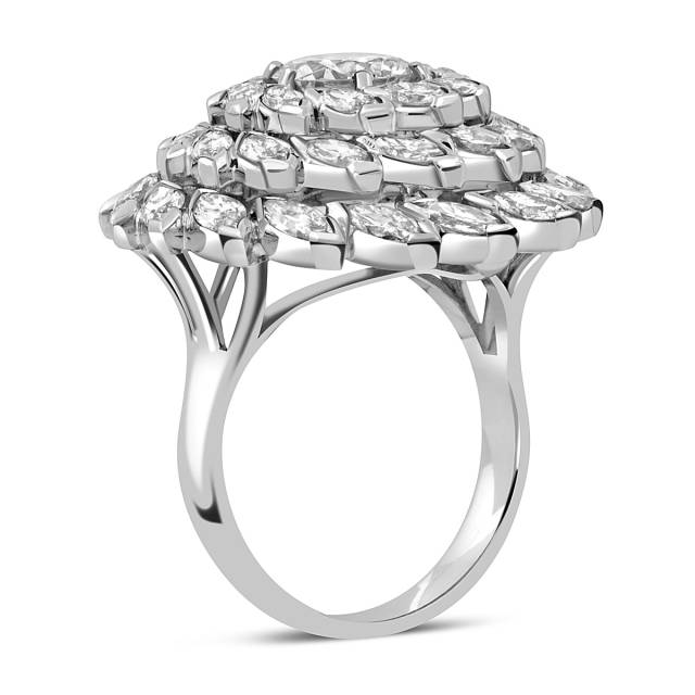 Кольцо из белого золота с бриллиантами (059021)