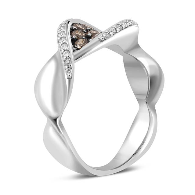 Кольцо из белого золота с бриллиантами (039882)
