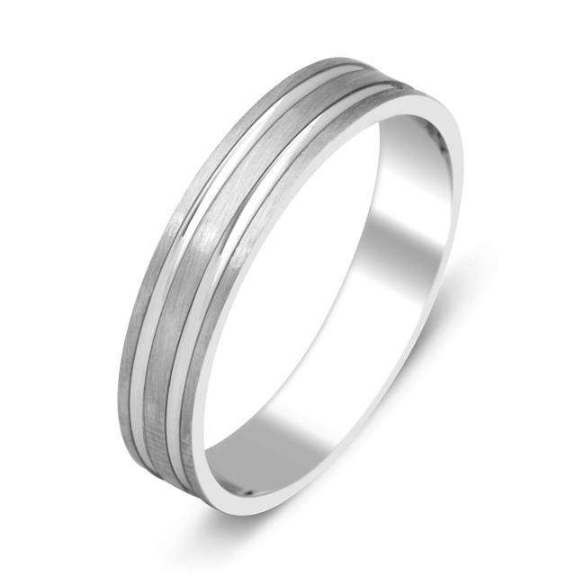 Обручальное кольцо из белого золота (014796)
