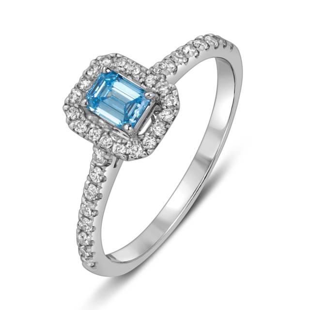 Помолвочное кольцо из белого золота с бриллиантами (060199)