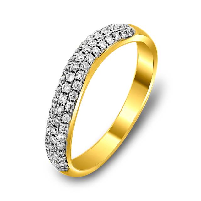 Кольцо из жёлтого золота с бриллиантами (018551)