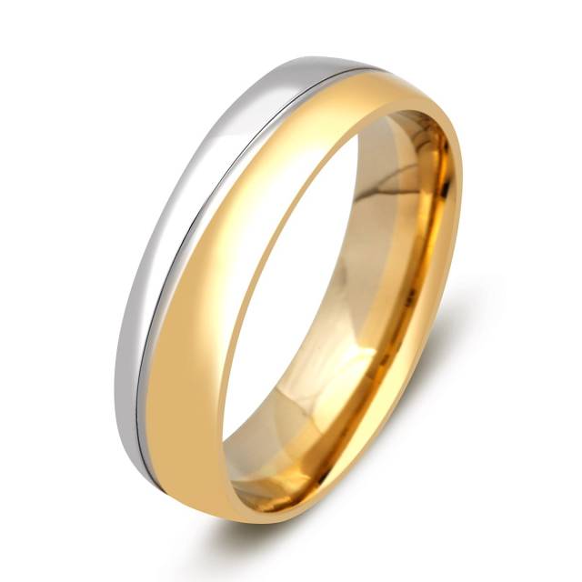 Обручальное кольцо из комбинированного золота (014972)
