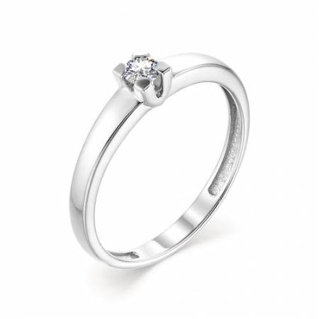 Помолвочное кольцо из белого золота с бриллиантом (039548)