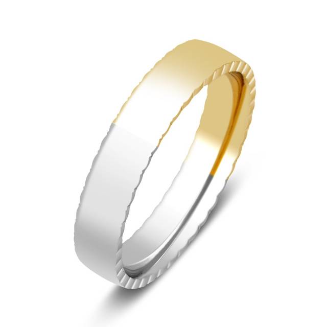 Обручальное кольцо из комбинированного золота Tiamo (014947)
