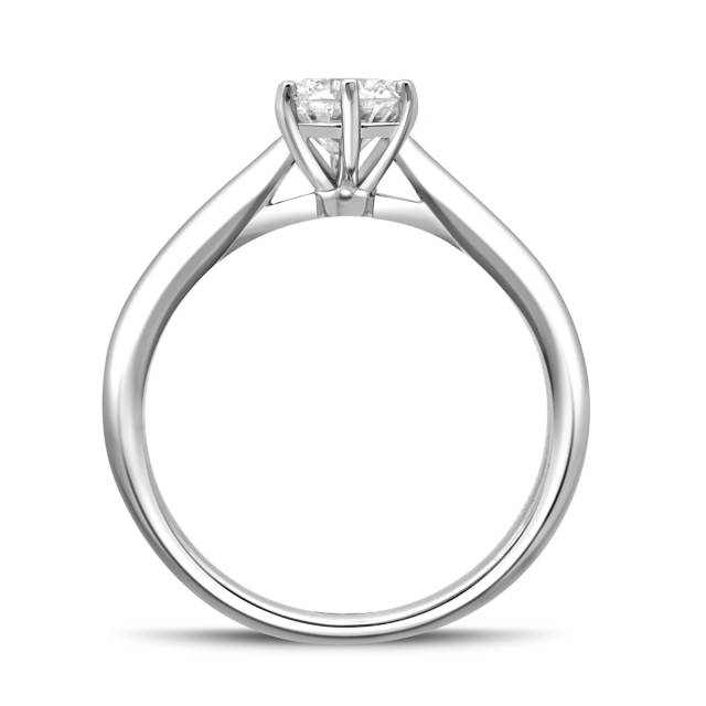 Помолвочное кольцо из белого золота с бриллиантом (028682)