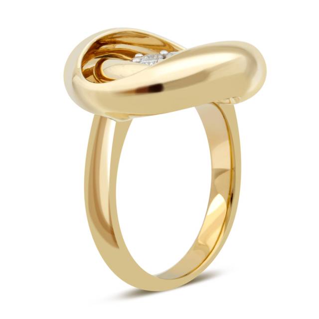 Кольцо из жёлтого золота с бриллиантами (037433)