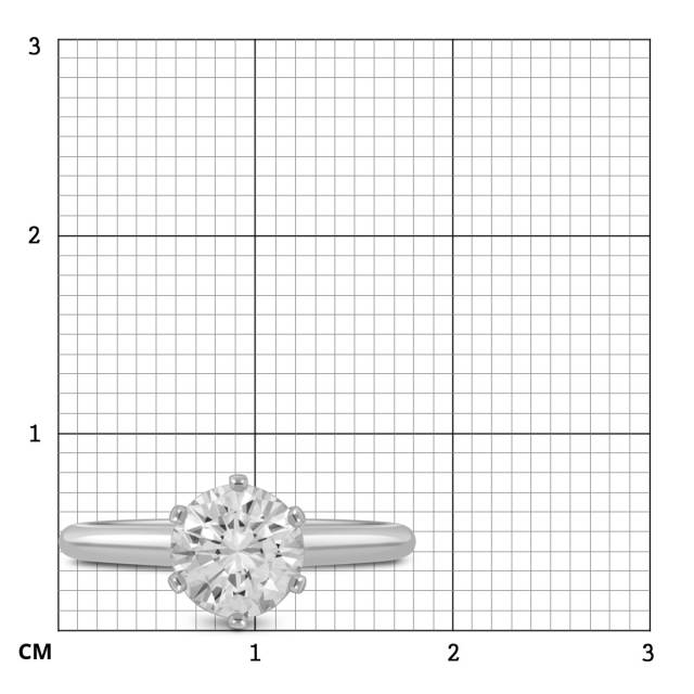 Помолвочное  кольцо из белого золота с бриллиантом (027667)