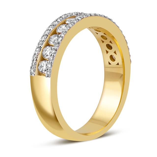 Кольцо из жёлтого золота с бриллиантами (051985)