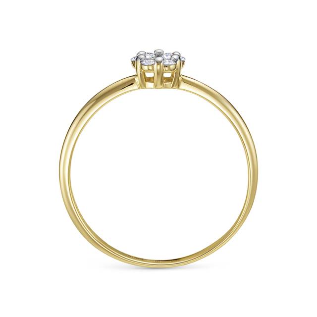 Кольцо из жёлтого золота с бриллиантами (054798)