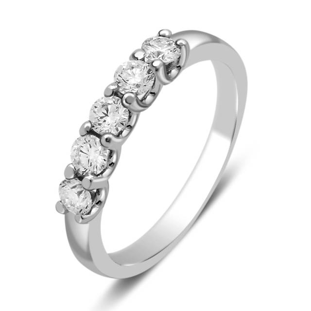 Кольцо из белого золота с бриллиантами (054168)