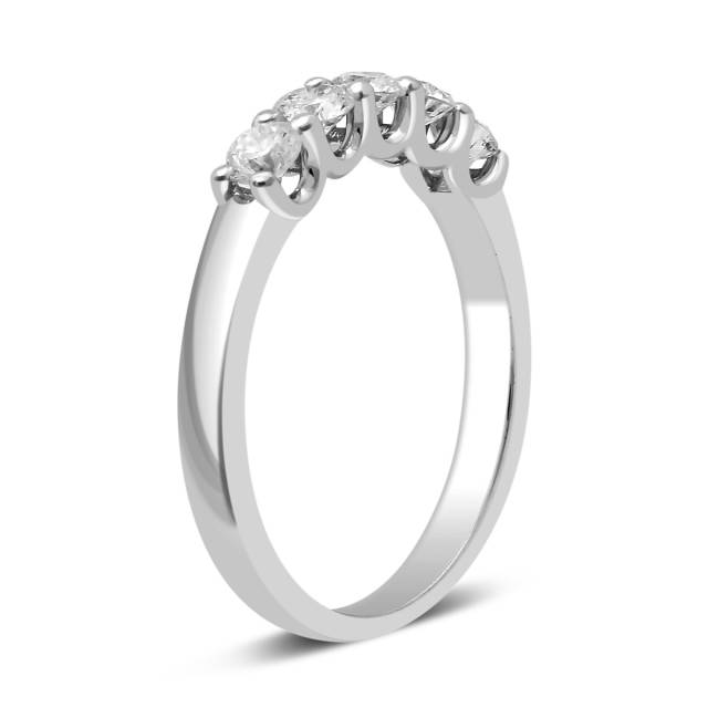 Кольцо из белого золота с бриллиантами (054168)