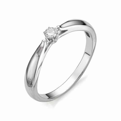 Помолвочное кольцо из белого золота с бриллиантом (031304)