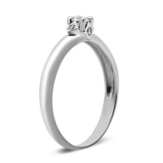Помолвочное кольцо из белого золота с бриллиантами (025749)