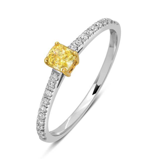 Помолвочное кольцо из белого золота с бриллиантами (052144)