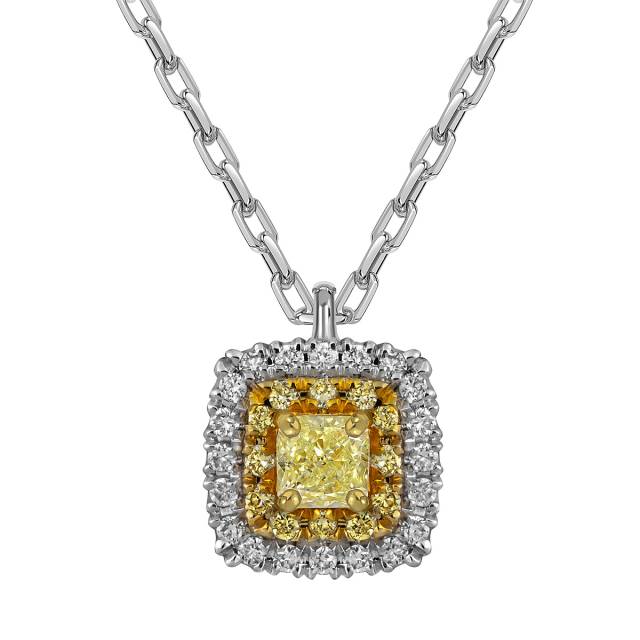 Колье из белого золота с бриллиантами (063519)